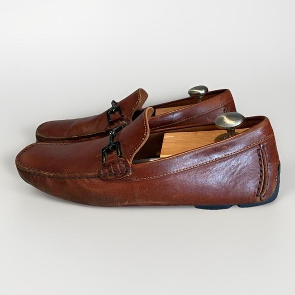 Bruno Magli Monza BM600010 Brown Loafers Horse Bit Men\'s Shoes 9 m main image 4